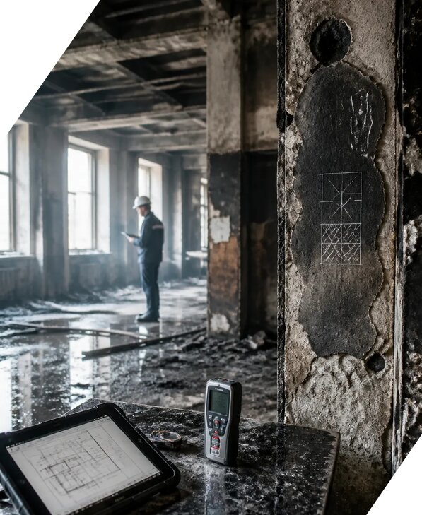 Обследование зданий после пожара в Боровичах от 15635 р. | ЭкспертизаРоссия